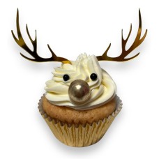 Cupcake topper gewei goud